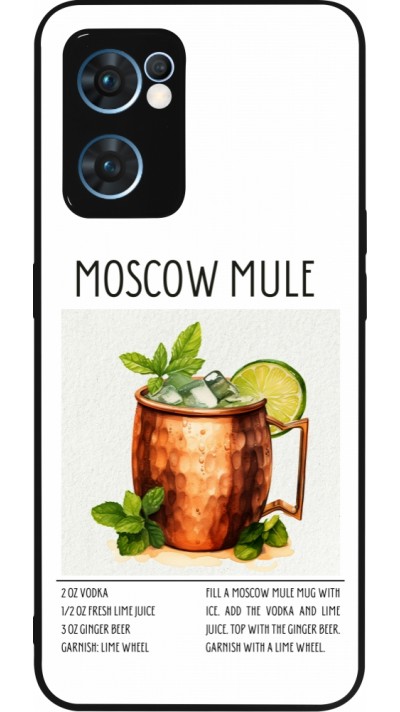 Coque OPPO Reno7 5G - Silicone rigide noir Cocktail recette Moscow Mule