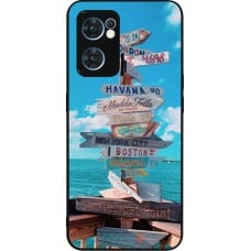 Coque OPPO Reno7 5G - Silicone rigide noir Cool Cities Directions