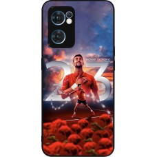 Coque OPPO Reno7 5G - Silicone rigide noir Djokovic 23 Grand Slam