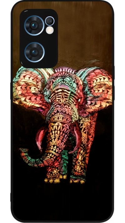 Coque OPPO Reno7 5G - Silicone rigide noir Elephant 02