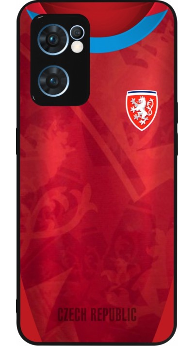 OPPO Reno7 5G Case Hülle - Silikon schwarz Tschechische Republik personalisierbares Fussballtrikot