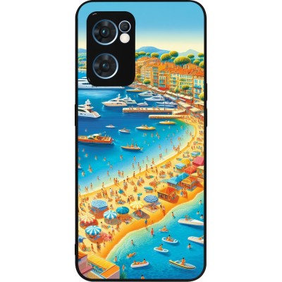 Coque OPPO Reno7 5G - Silicone rigide noir French Riviera People