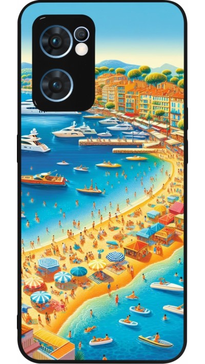 Coque OPPO Reno7 5G - Silicone rigide noir French Riviera People