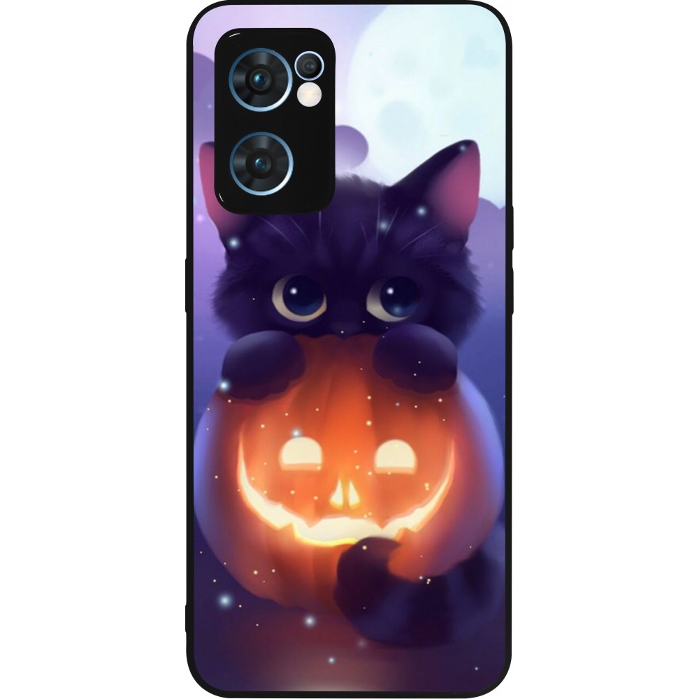 Coque OPPO Reno7 5G - Silicone rigide noir Halloween 17 15