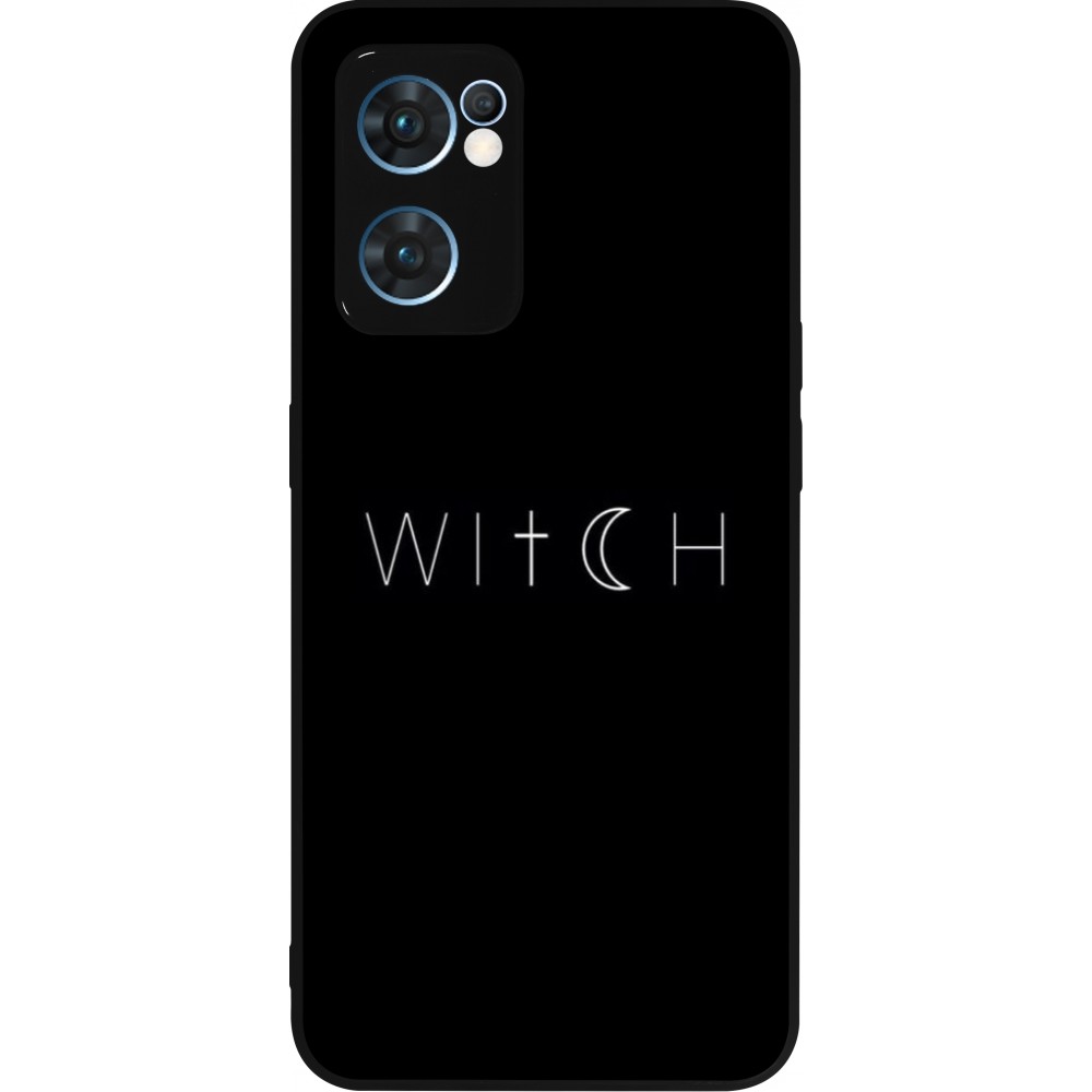 Coque OPPO Reno7 5G - Silicone rigide noir Halloween 22 witch word