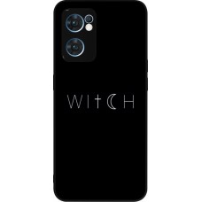 Coque OPPO Reno7 5G - Silicone rigide noir Halloween 22 witch word