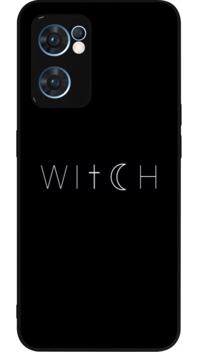 Coque OPPO Reno7 5G - Silicone rigide noir Halloween 22 witch word