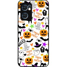 Coque OPPO Reno7 5G - Silicone rigide noir Halloween 2024 trick or treat