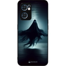 Coque OPPO Reno7 5G - Silicone rigide noir Halloween 2024 Spectral Shadow