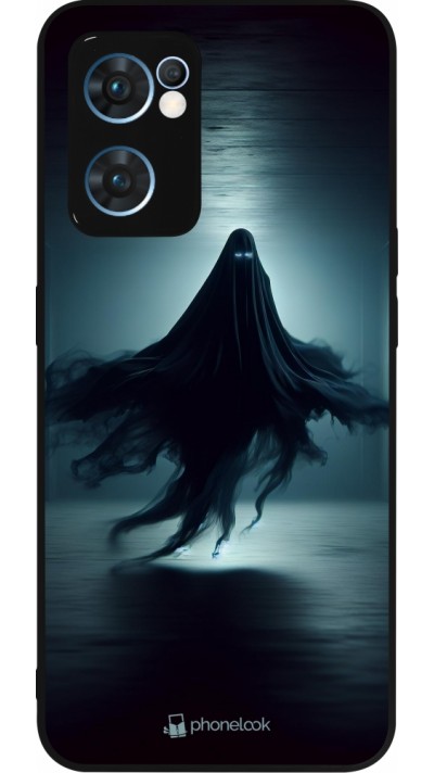 Coque OPPO Reno7 5G - Silicone rigide noir Halloween 2024 Spectral Shadow