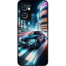 Coque OPPO Reno7 5G - Silicone rigide noir BMW M4 Tokyo Night