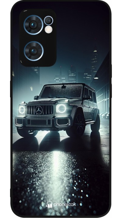 Coque OPPO Reno7 5G - Silicone rigide noir Mercedes G AMG Night