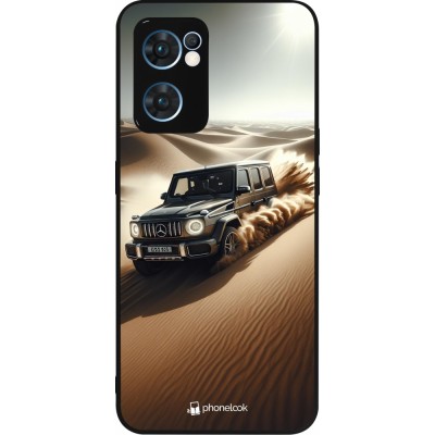 Coque OPPO Reno7 5G - Silicone rigide noir Mercedes G Drift Desert