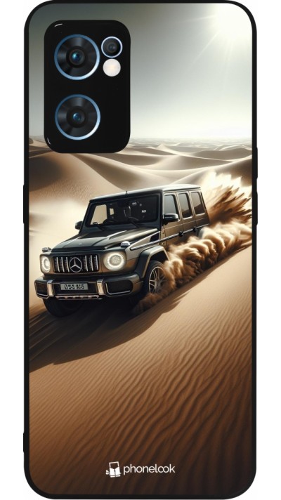 Coque OPPO Reno7 5G - Silicone rigide noir Mercedes G Drift Desert