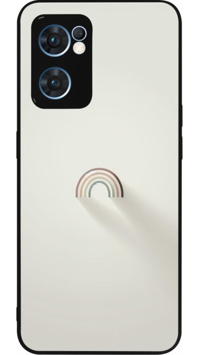 Coque OPPO Reno7 5G - Silicone rigide noir Mini Rainbow Minimal