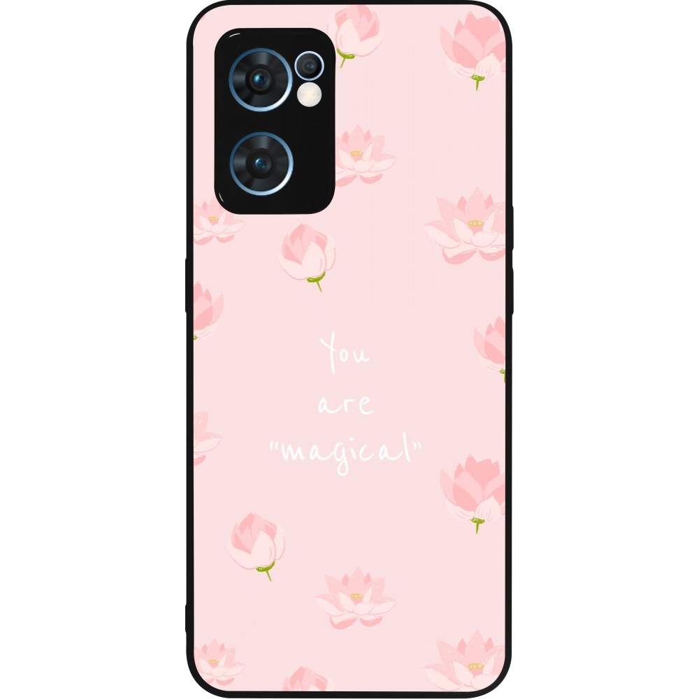 Coque OPPO Reno7 5G - Silicone rigide noir Mom 2023 your are magical