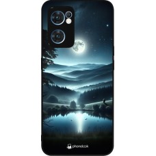 Coque OPPO Reno7 5G - Silicone rigide noir Night Sky View