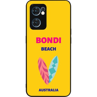 Coque OPPO Reno7 5G - Silicone rigide noir Pop Summer Destination Bondi