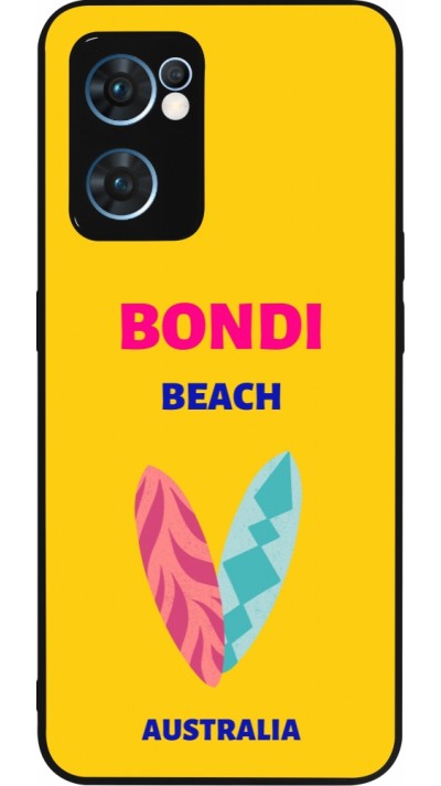 Coque OPPO Reno7 5G - Silicone rigide noir Pop Summer Destination Bondi