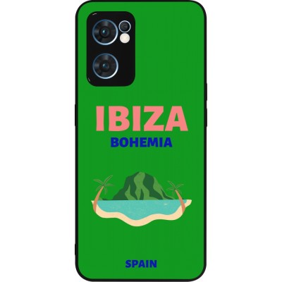 Coque OPPO Reno7 5G - Silicone rigide noir Pop Summer Destination Ibiza