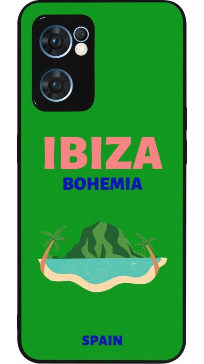 Coque OPPO Reno7 5G - Silicone rigide noir Pop Summer Destination Ibiza