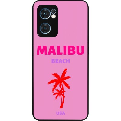 Coque OPPO Reno7 5G - Silicone rigide noir Pop Summer Destination Malibu