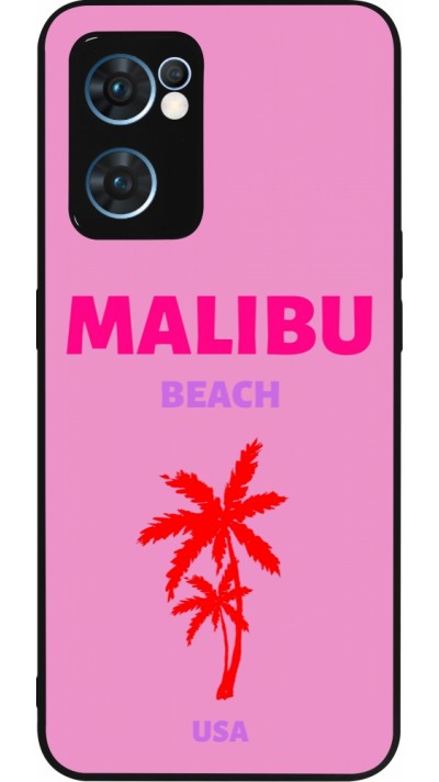 Coque OPPO Reno7 5G - Silicone rigide noir Pop Summer Destination Malibu