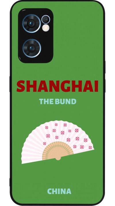 Coque OPPO Reno7 5G - Silicone rigide noir Pop Summer Destination Shanghai