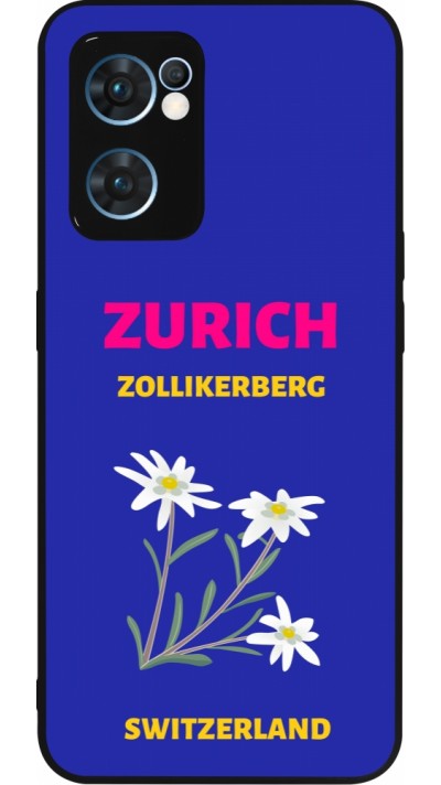 Coque OPPO Reno7 5G - Silicone rigide noir Pop Summer Destination Zurich