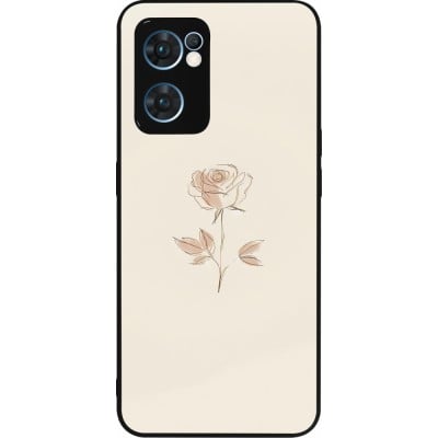 Coque OPPO Reno7 5G - Silicone rigide noir Sable Rose Minimaliste