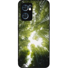 Coque OPPO Reno7 5G - Silicone rigide noir Spring 23 forest blue sky