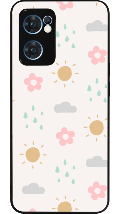 OPPO Reno7 5G Case Hülle - Silikon schwarz Spring 23 weather