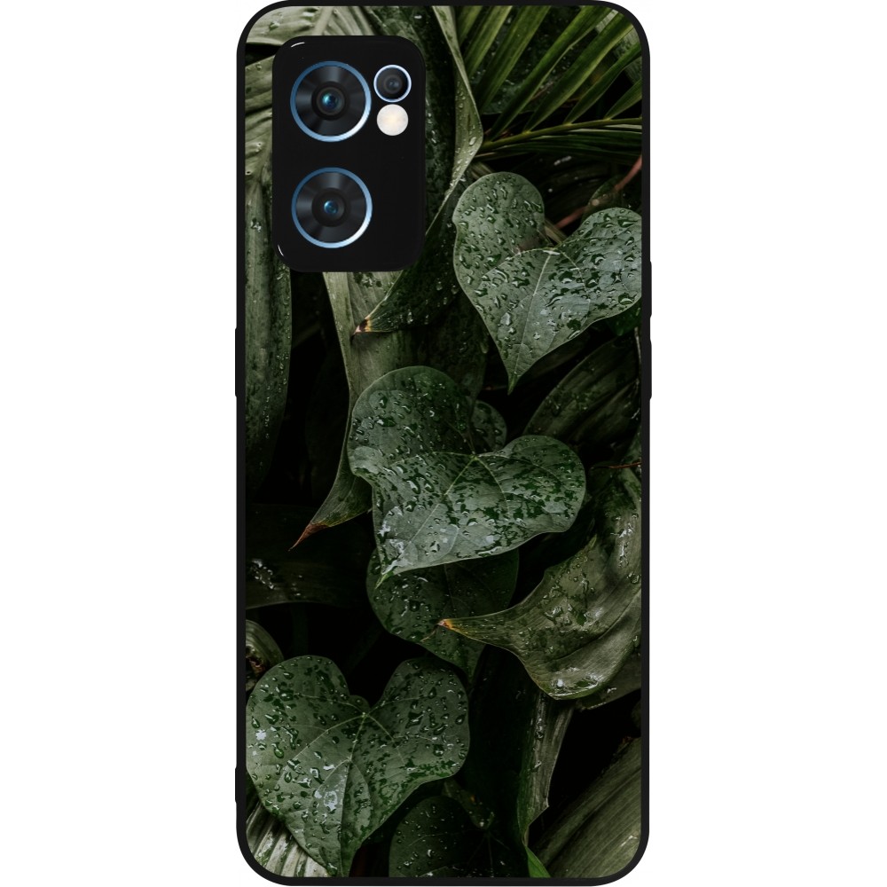 Coque OPPO Reno7 5G - Silicone rigide noir Spring 23 fresh plants