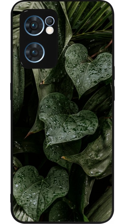 Coque OPPO Reno7 5G - Silicone rigide noir Spring 23 fresh plants