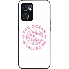 Coque OPPO Reno7 5G - Silicone rigide noir The Ocean is calling me