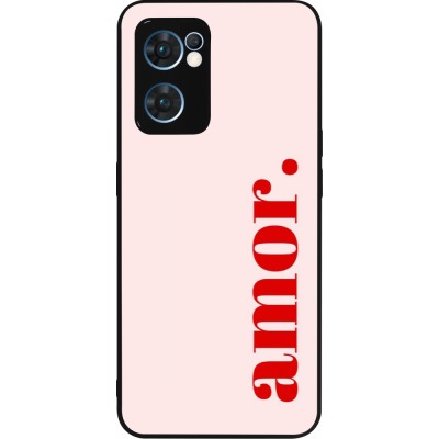 Coque OPPO Reno7 5G - Silicone rigide noir Valentine 2024 amor