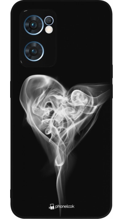 OPPO Reno7 5G Case Hülle - Silikon schwarz Valentine 2022 Black Smoke