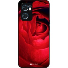 Coque OPPO Reno7 5G - Silicone rigide noir Valentine 2022 Rose