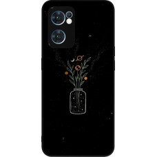 Coque OPPO Reno7 5G - Silicone rigide noir Vase black