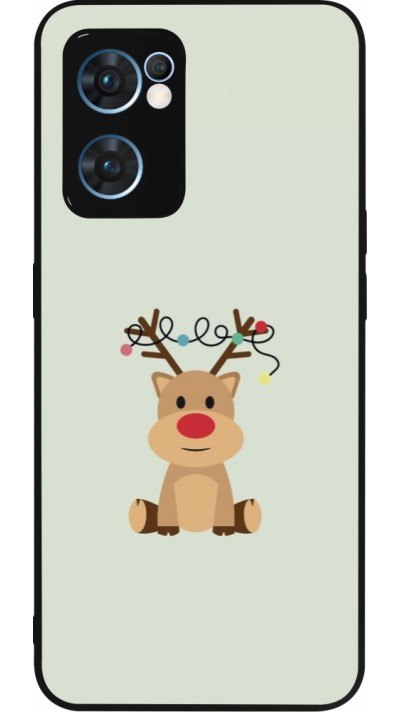 Coque OPPO Reno7 5G - Silicone rigide noir Christmas 22 baby reindeer