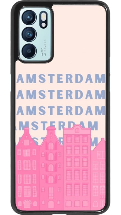 Coque OPPO Reno6 5G - Amsterdam Pink Print