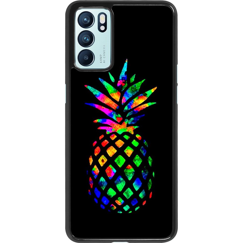 Coque Oppo Reno6 5G - Ananas Multi-colors