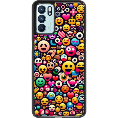 Coque OPPO Reno6 5G - Emoji Mix Color