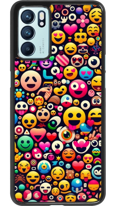 Coque OPPO Reno6 5G - Emoji Mix Color