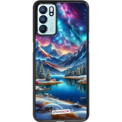 Coque OPPO Reno6 5G - Fantasy Mountain Lake Sky Stars