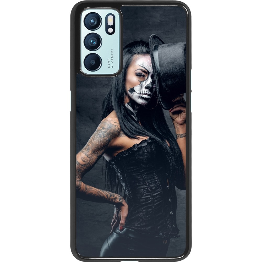 Coque Oppo Reno6 5G - Halloween 22 Tattooed Girl