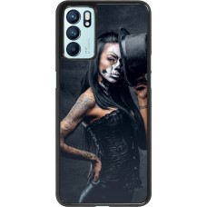 Coque Oppo Reno6 5G - Halloween 22 Tattooed Girl