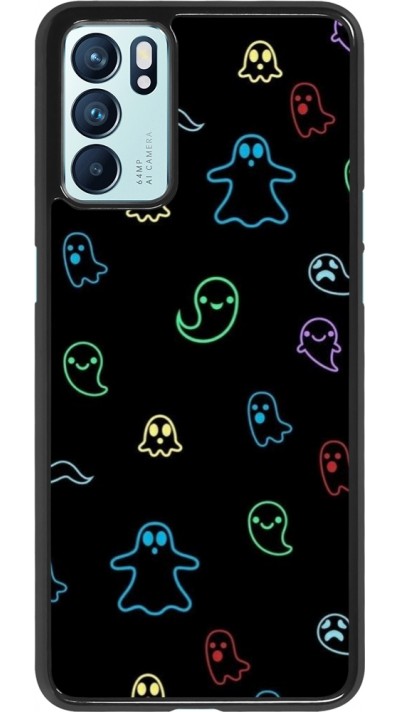 Coque OPPO Reno6 5G - Halloween 2024 colorful ghosts