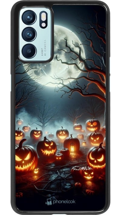 Coque OPPO Reno6 5G - Halloween 2024 Many Pumpkins