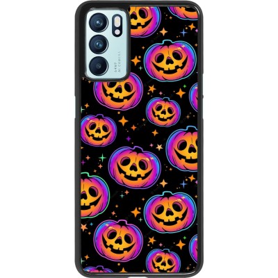 Coque OPPO Reno6 5G - Halloween 2024 rainbow pumpkins